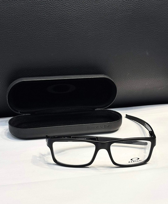 NEW OAKLEY Currency in Satin Black 54mm Rectangle Sporty Deco Eyeglasses Frames
