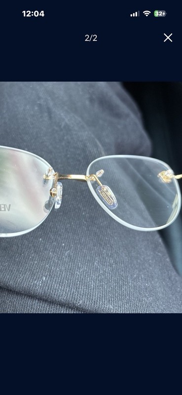 Versace VE1305 1002 Gold Frame Round Woman Eyeglasses Female Unisex New gallery