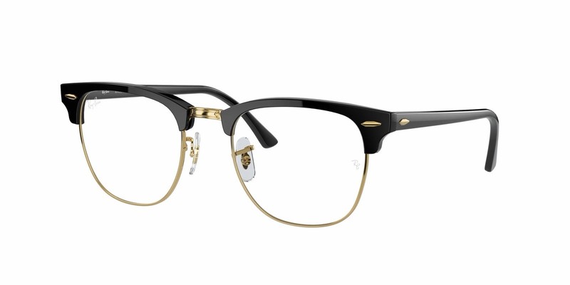 Ray-Ban Clubmaster ORB3016 Eyeglasses RB7485 Black/Clear Blue 51-21