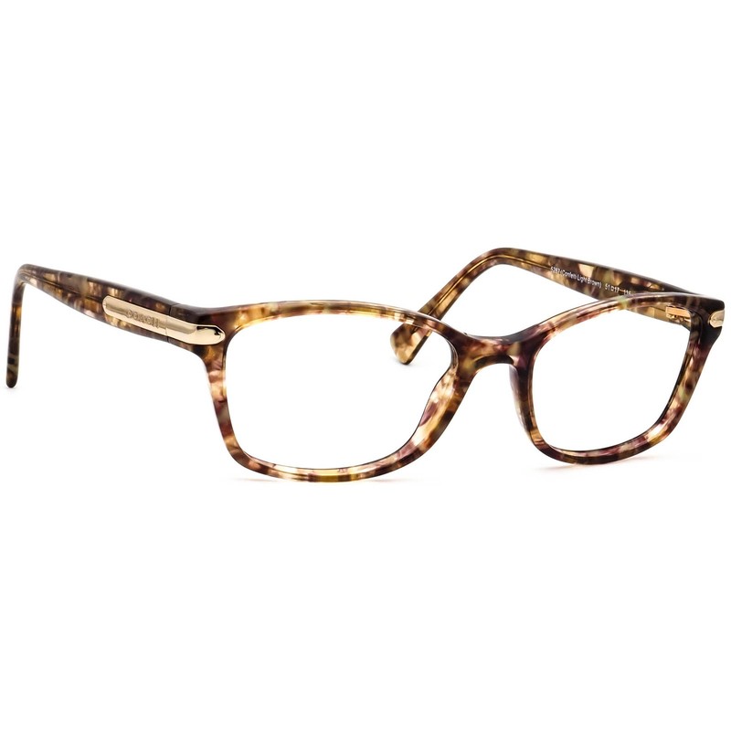 Coach Eyeglasses HC 6065 5287 Confetti Light Brown B-Shape Frame 51[]17 135