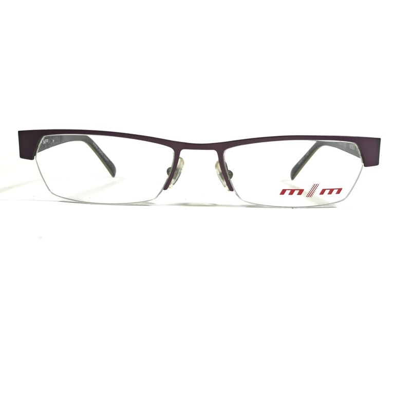 Mikli M0627 col 02 Eyeglasses Frames Green Purple Rectangular Half Rim 52-17-137