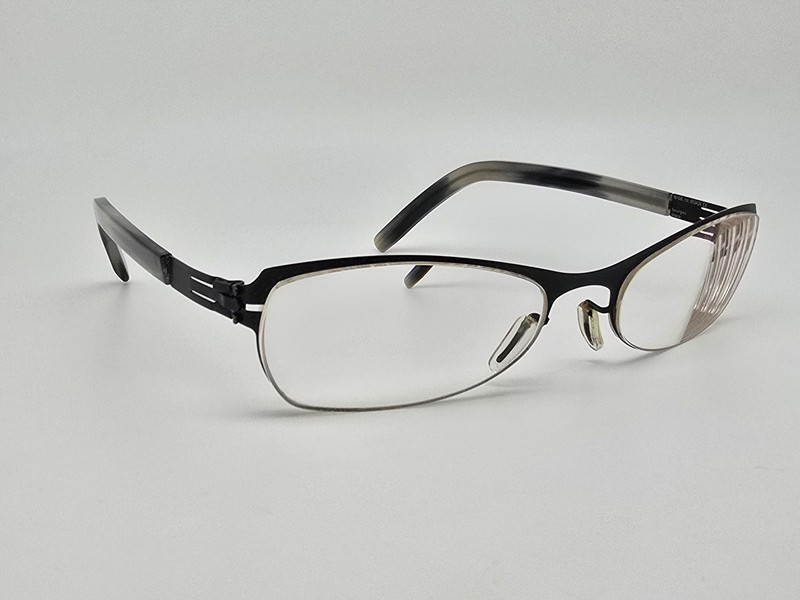 IC! Berlin Bourges Black Titanium Eyeglasses Frame Germany 53-19-131