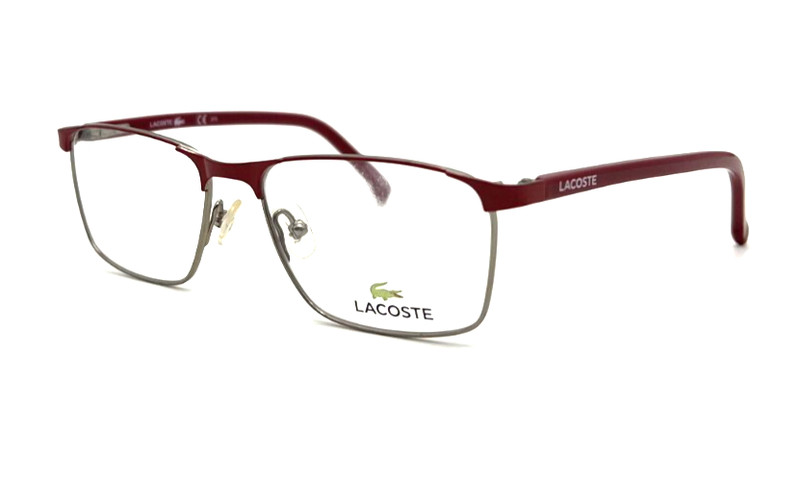 NEW LACOSTE L3106 615 RED SILVER AUTHENTIC EYEGLASSES 49 – 15