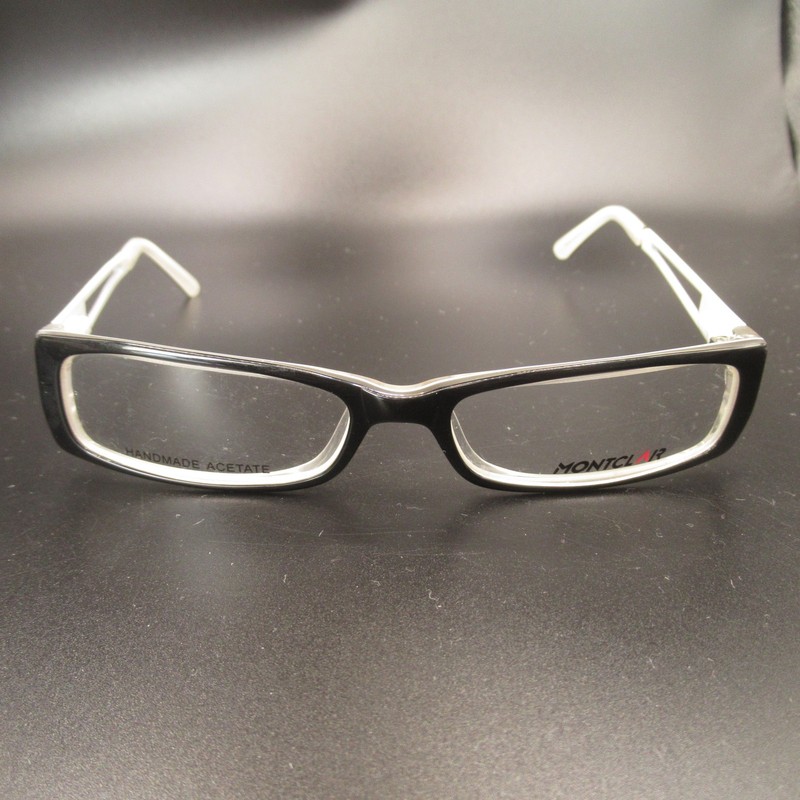 MONTCLAR MZ103 Handmade Acetate Eyeglass Frames Black/Fog White 51-16-135