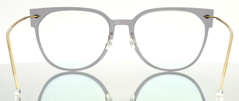 LINDBERG n.o.w. 6634 Col PGT Grey Gold Womens Eyeglasses 52-17-150 B:43 gallery