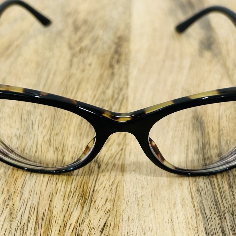 PRADA Cat Eye Black Tortoise Eyeglasses Frames VPR 05W 53-19 389-101 140 Demo gallery