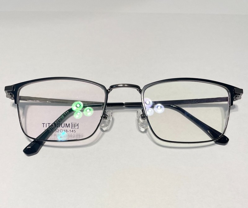 Trendy Quality Titanium Eye Glasses Frames BLACK / GUNMETAL Unisex Rx-Able