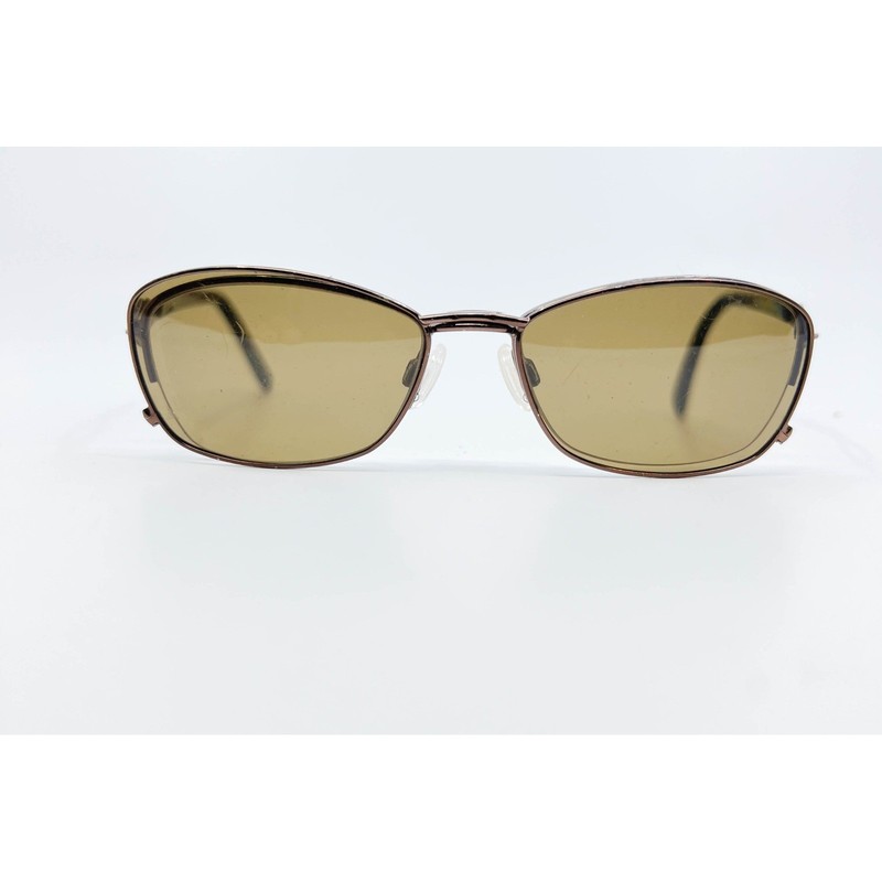 EasyClip Eyeglasses Women Brown Magnetic Sunglasses Clip EC327 51-16-135 10