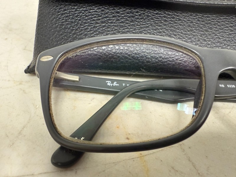 Ray-Ban RB5228 5588 Eyeglasses 55-17 Black Frame Spring Hinges gallery