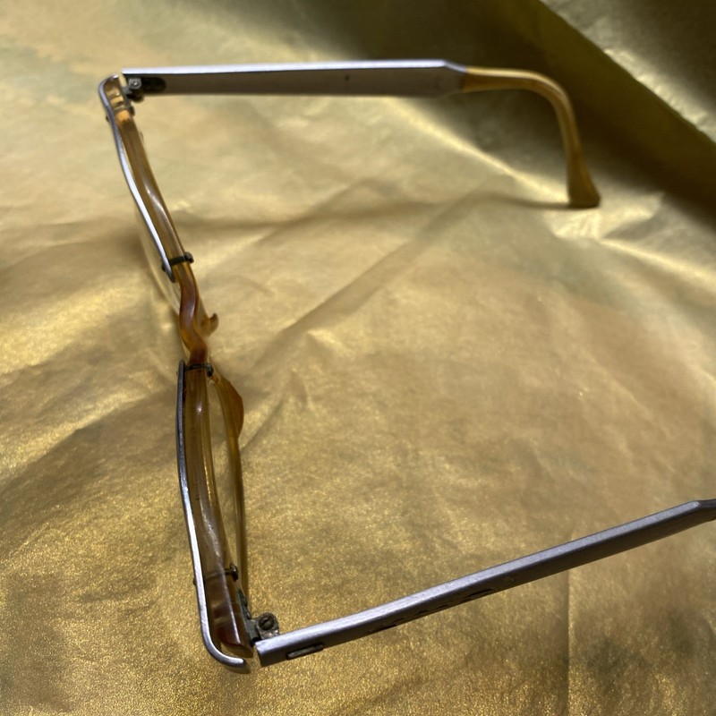 1960's LADIES 44[]22 VINTAGE USA 5 1/2 MULTI-CLR CATS EYE EYEGLASSES FRAME gallery