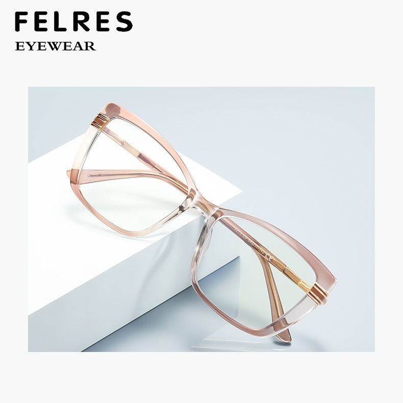 TR90 Anti Blue Light Cat Eye Eyeglasses Women Personality Clear Lens Glasses New gallery