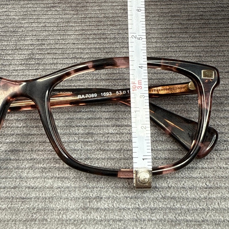 Ralph Lauren RA7089 1693 Pink Tortoise Rectangular Eyeglasses Frames 53-17-140 gallery