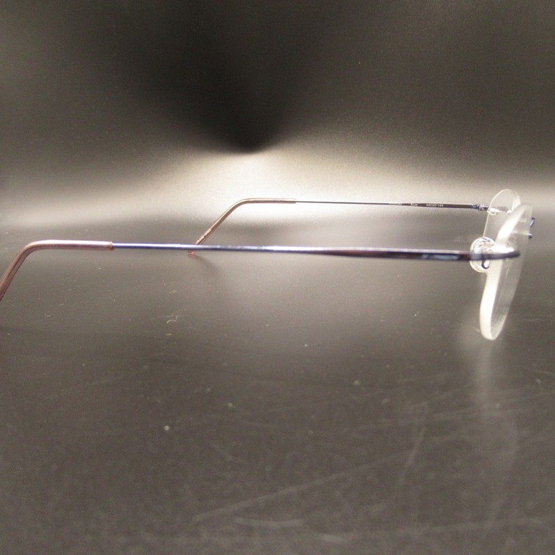 Lido West Eyeworks Snapper Rimless Eyeglasses Frames Blue Stainless Steel gallery