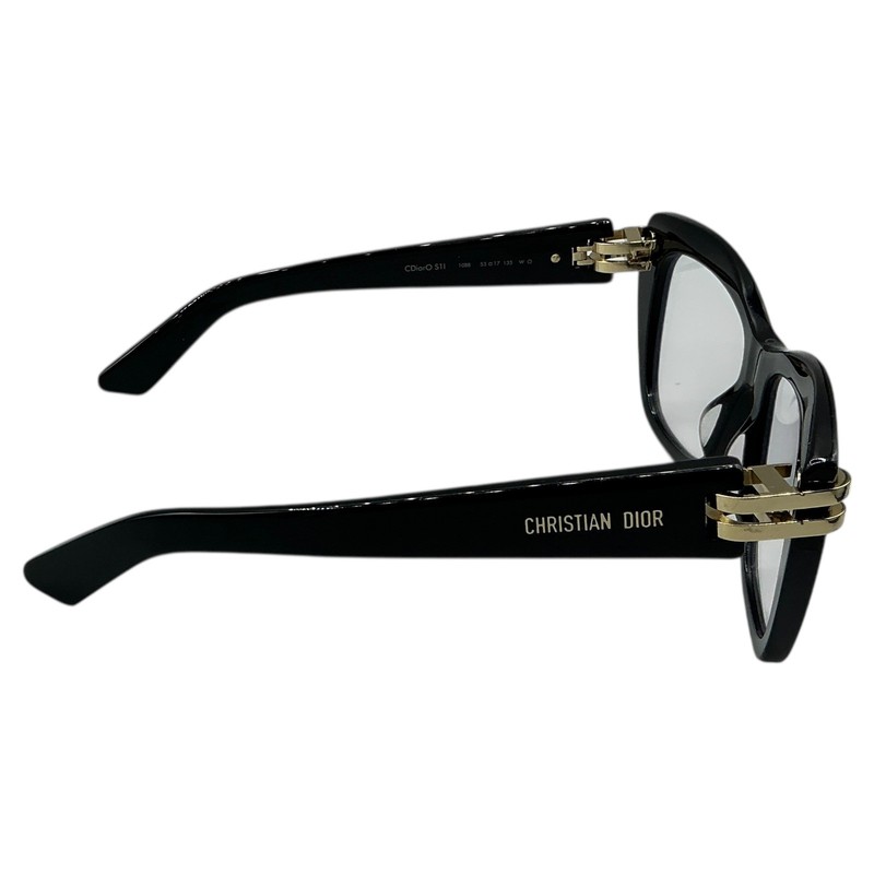 Christian Dior Dior Cdioro S1i 10bb Nero Glasses Frame Black with Gold Accents gallery