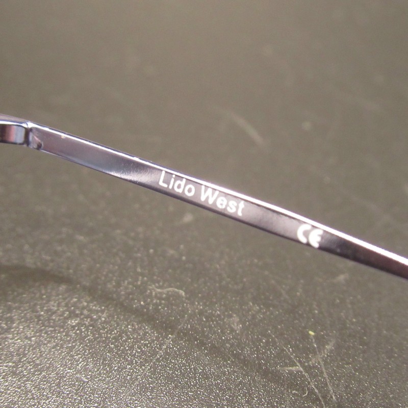 Lido West Eyeworks Snapper Rimless Eyeglasses Frames Blue Stainless Steel gallery