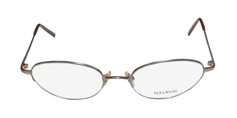 NEW VERA WANG V06 EYEGLASSES GOLD CAT EYE WOMENS METAL 50-18-135 HALF-RIM JAPAN gallery