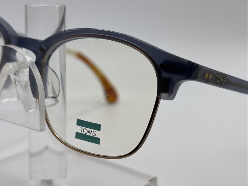 TOMS SIMON 10011978 50/19 147 Men’s Transparent Blue/ Gold Full Rim Eyeglasses gallery