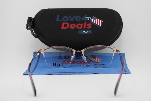 NEW FYSH 3743 M216 TEAL GOLD PURPLE GUNMETAL AUTHENTIC EYEGLASSES 52-17 gallery