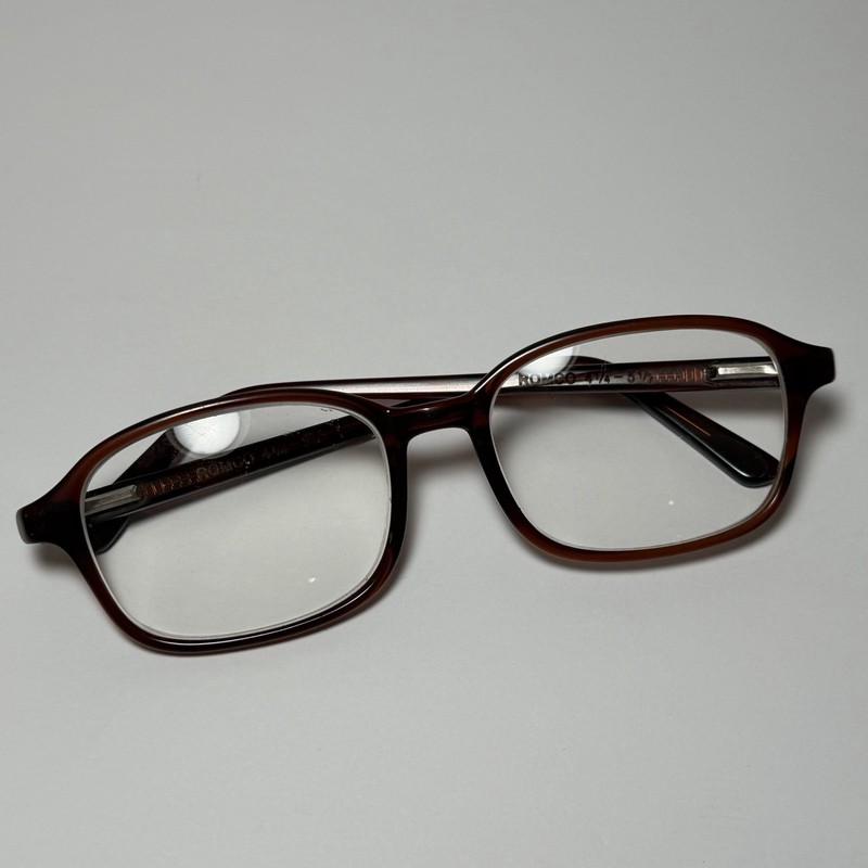ROMCO EYEWEAR 52-18 4 1/4- 5 1/2 Brown Eyeglasses Frames ONLY Vintage Glasses