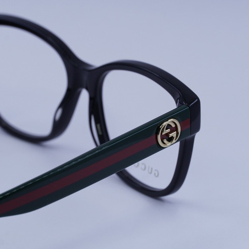 NEW GUCCI GG0038ON 011 Black/Green 54mm Eyeglasses gallery