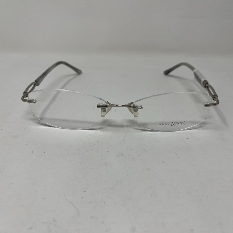 COTE D AZUR EYEWEAR B162 54-17-135 SILVER RIMLESS EYEGLASSES GW37