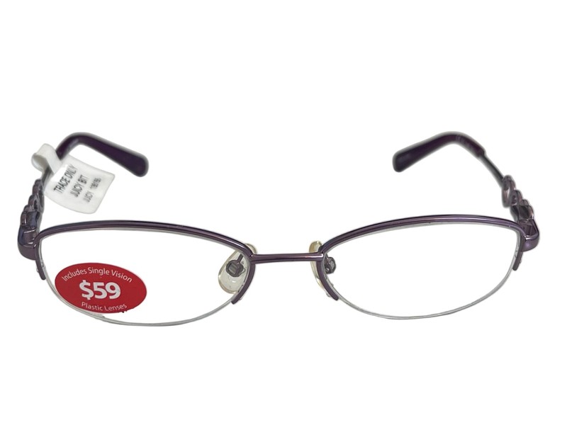Juicy Couture Girls Youth Eyeglass Frames BIT 0JNB Purple Size 47-16-125