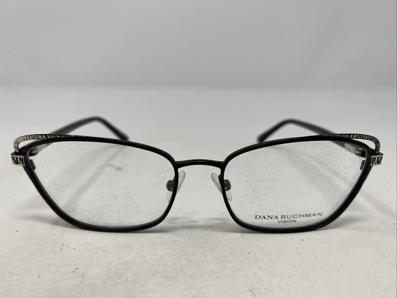 Dana BUCHMAN Marcia JT 52-15-135 Jet Black Full Rim Eyeglasses Frame YH02