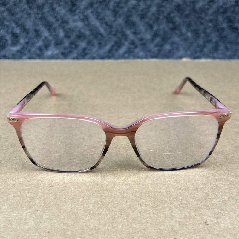 SCOTT HARRIS SHX 017 3 PINK BROWN HORN AUTHENTIC FRAMES EYEGLASSES 55-17-145