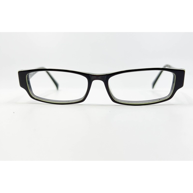 Thalia Garden A Eyeglasses Womens Black Green Filigree Rectangle 50-15-135