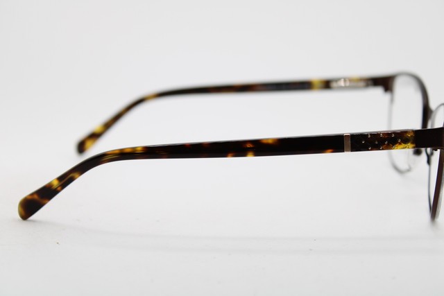 NEW NICOLE MILLER COLUMBUS C02 HAVANA BROWN GUNMETAL AUTHENTIC EYEGLASSES 55-16 gallery