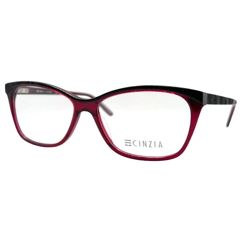 CINZIA – CIN5087 C2 55/15/138 – SANGRIA RED BLACK NEW Authentic WOMEN EYEGLASSES