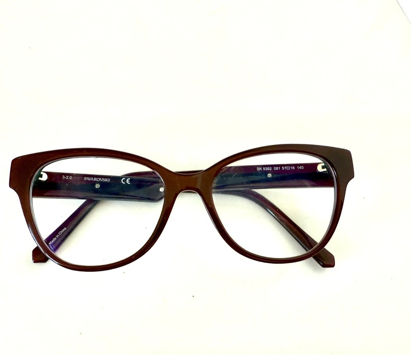 Swarovski SK5392 081 Burgundy Cat Eye Optical Plastic Eyeglasses Frame 51-16-140 gallery