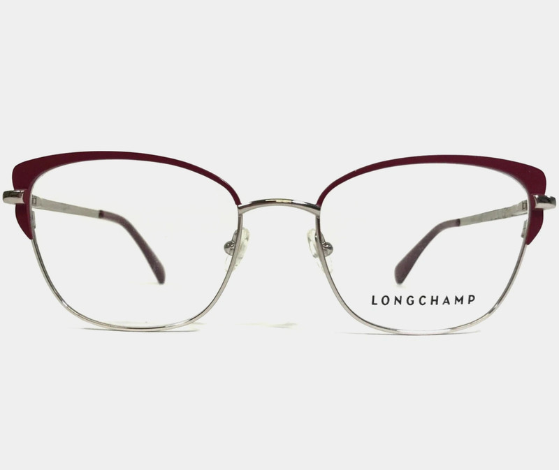 LongChamp LO2108 623 Burgundy Metal Cateye Optical Eyeglasses Frame 53-18-140