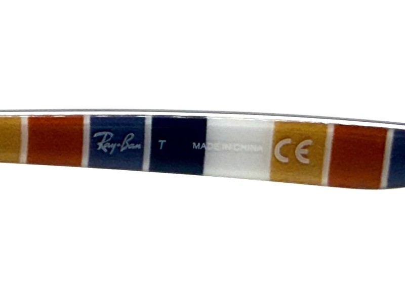 RAY BAN RB 7151F 8091 POLISHED DARK BLUE UNISEX EYEGLASSES 52MM 19 145 gallery