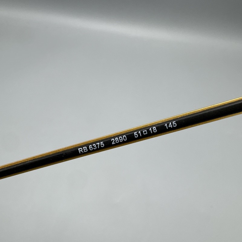 Ray-Ban Eyeglasses RB6375 2890 Round Black Gold 51-18-145 Clubmaster FRAMES ONLY gallery
