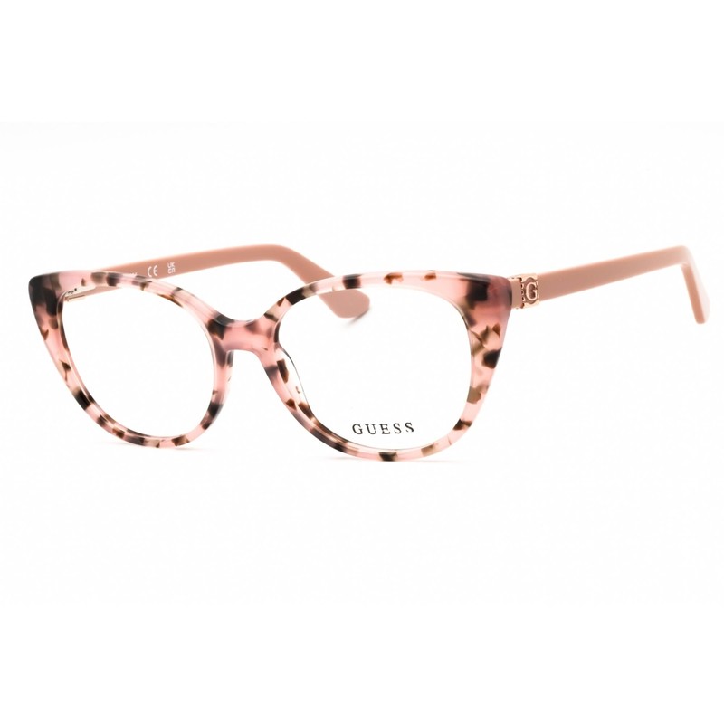 Guess Women’s Eyeglasses Pink /Other Acetate Cat Eye Full Rim Frame GU50107 074