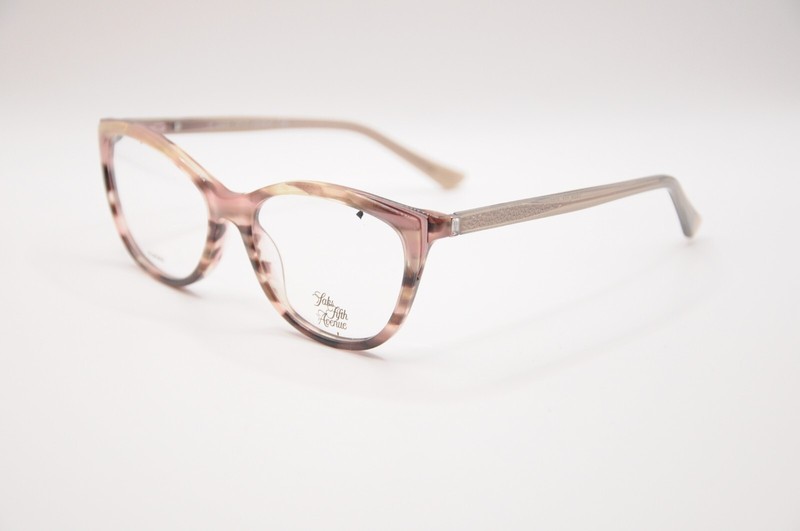 SAKS 315 0497 CAT EYE FULL RIM EYEGLASS FRAMES PINK TORTOISE 135MM NEW gallery