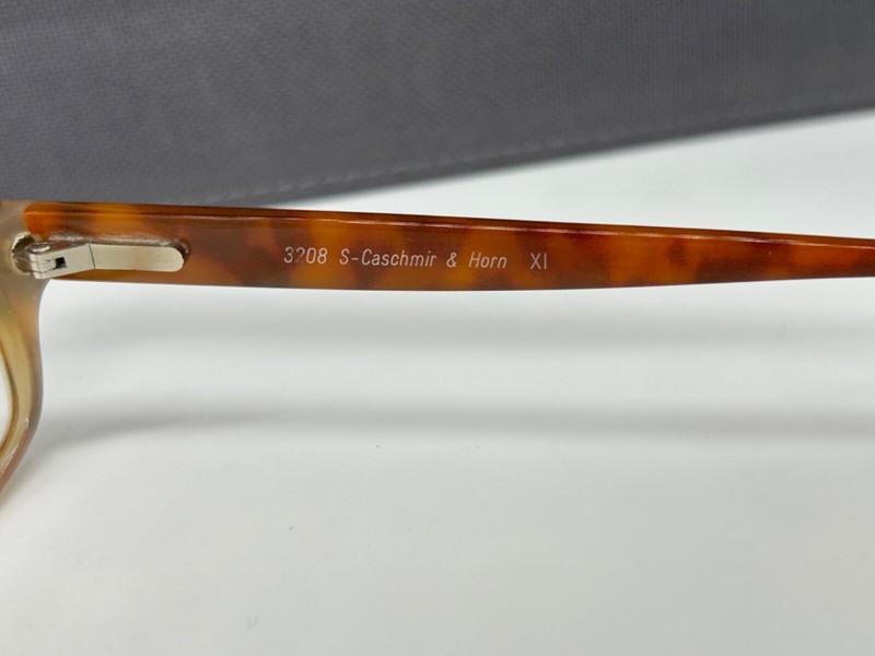 Wollenweber Horn Eyeglasses Frames woman men Brown Angular 3208 Kashmir Large Np gallery