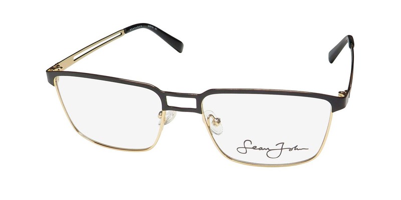 NEW SEAN JOHN 5134 EYEGLASS FRAME BLACK METAL & PLASTIC 56-17-150 FULL-RIM MENS