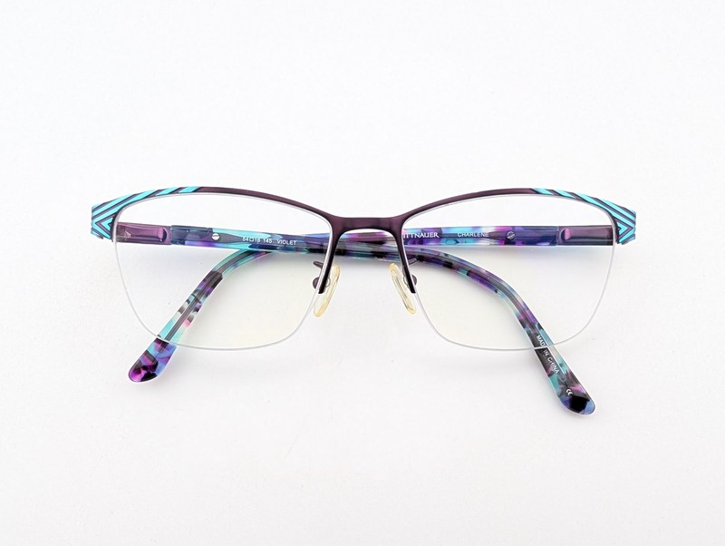 Wittnauer Eyeglasses, Frames Only, Charlene, 54-16-145, Metal/Plastic, Violet