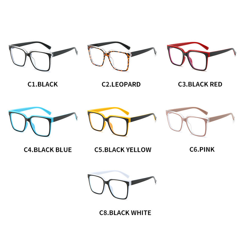 TR90 Square Full Frame Eyeglasses For Men Women Clear Lenses Glasses Frames New gallery