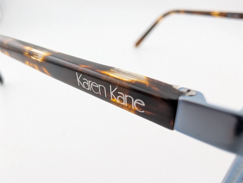 Karen Kane Eyeglasses, Frames Only, Filaree, 52-16-135, Metal/Plastic,Blue/Brown gallery