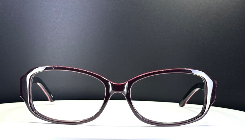 VTG UNBRANDED SG 814 PLUM/PINK Womens Burgundy Oval Eyeglasses FRAMES ONLY gallery