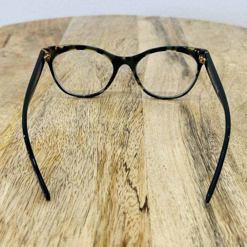 PRADA Cat Eye Black Tortoise Eyeglasses Frames VPR 05W 53-19 389-101 140 Demo gallery