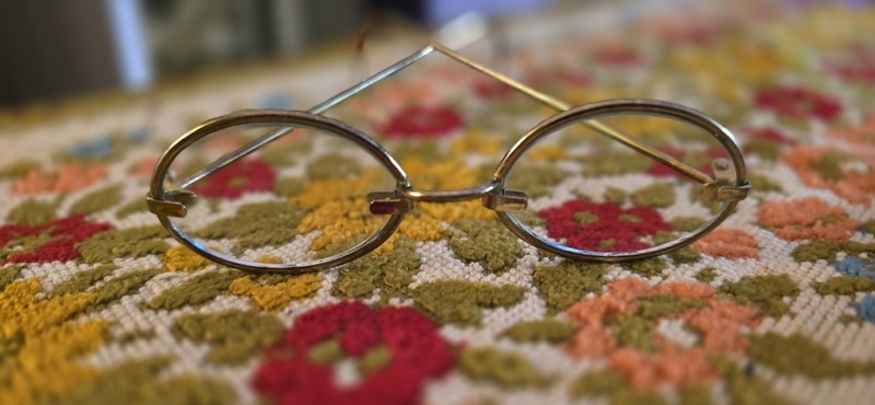 Antique wire-framed spectacles, Windsor-Style, dating back to the 1890’s.