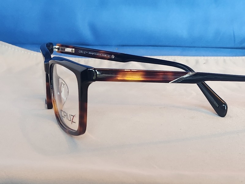 New Men's Cruz Eyeglass Frame Legacy Drive Black Plastic 54-18-145 gallery