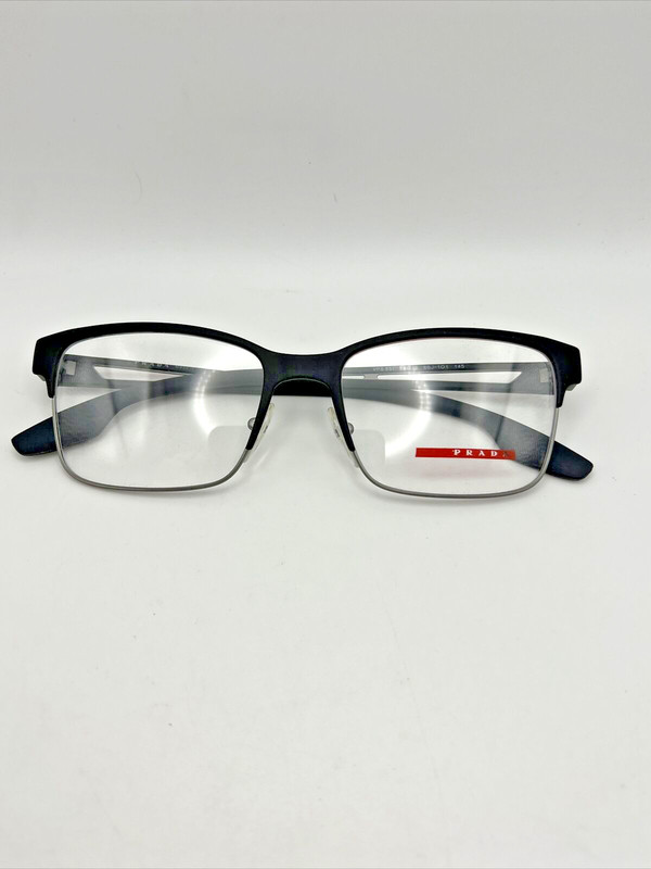 Prada VPS55I Designer Eyeglass Frames Black 55-18-145 6BJ-101