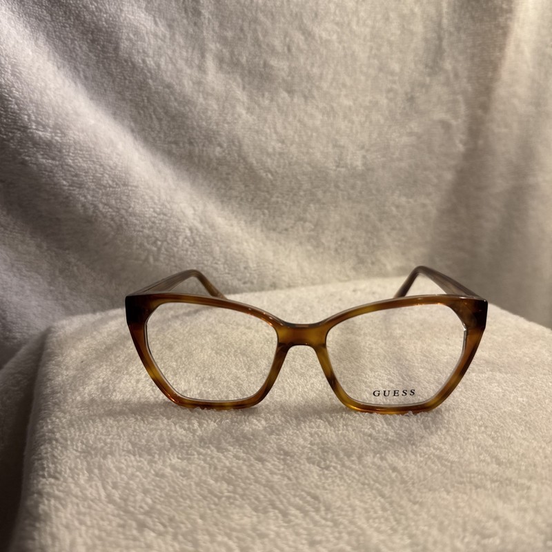Guess Eyeglasses GU50158/V 053 Blonde Havana Butterfly 53-17-140 Demo Lens