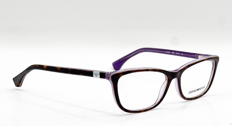 NEW EMPORIO ARMANI EA 3052 5353 HAVANA LILAC LINE VIOLET EYEGLASSES 54-16 gallery