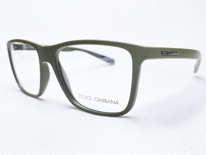 NEW Dolce & Gabbana DG5016 3011 Mens Olive Rubberized Eyeglasses Frames 54/16 gallery